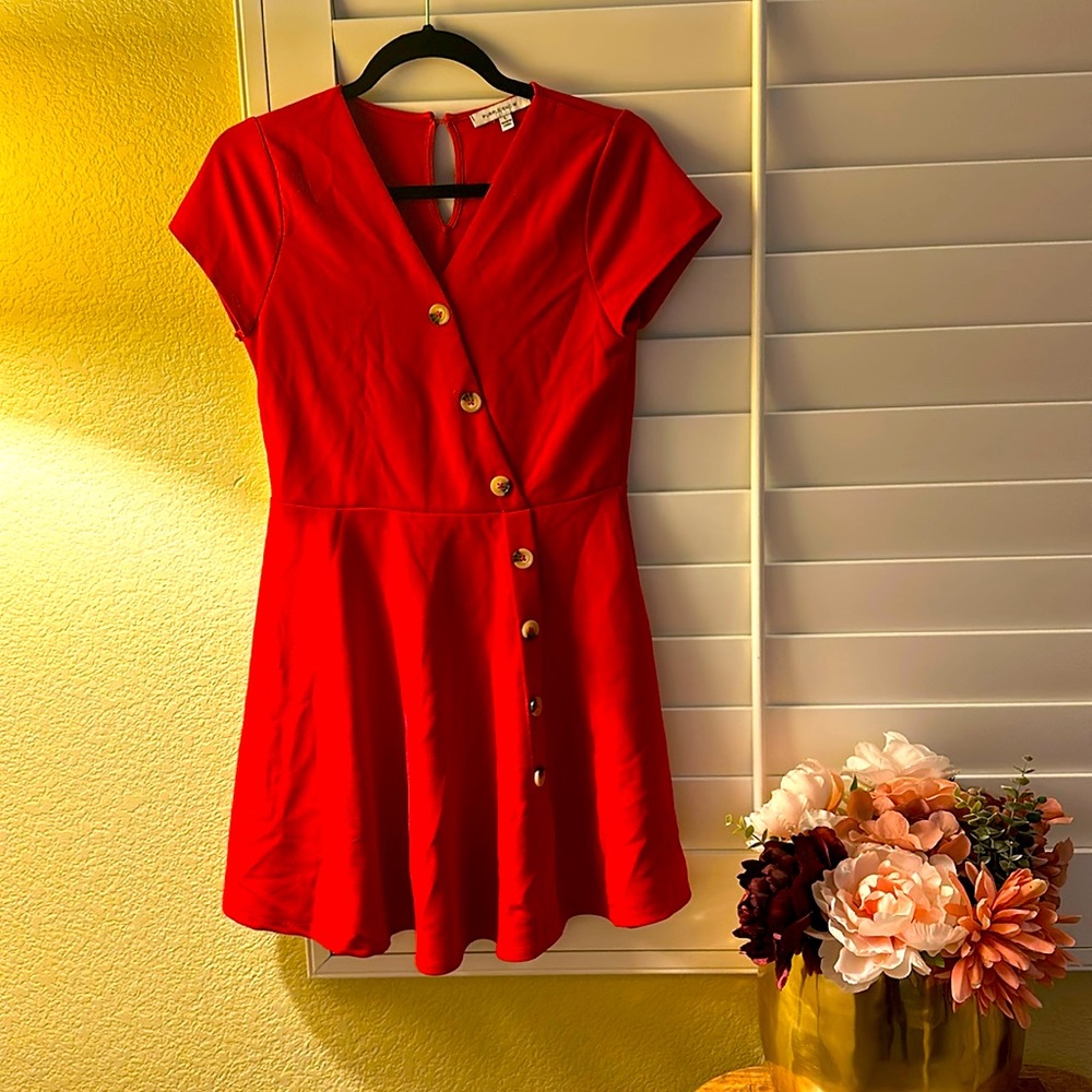 Red purplesnow dress for kid or teen